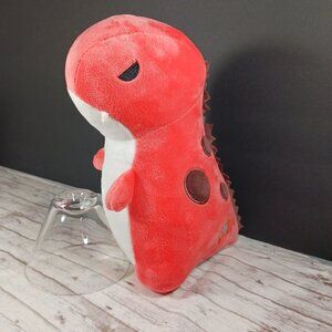 Bellzi REXXI the T-Rex Dino Plush Stuffed Animal Velvety Coral/Orange HTF 11"